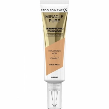 Šķidrā Grima Bāze Max Factor Miracle Pure 55-beige SPF 30 (30 ml)