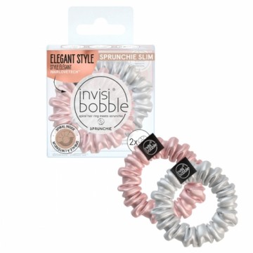 Резинки для волос Invisibobble Sprunchie Slim bella chrome Спираль 2 штук