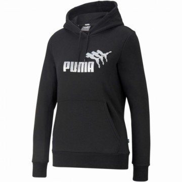 Sieviešu Sporta Krekls ar Kapuci Puma Metallics Spark Melns