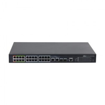 Switch|DAHUA|24x10Base-T / 100Base-TX|2x10Base-T / 100Base-TX / 1000Base-T|2x10/100/1000BASE-T/SFP combo|LR2226-24ET-360-V2