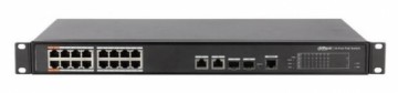 Switch|DAHUA|16x10Base-T / 100Base-TX|2x10Base-T / 100Base-TX / 1000Base-T|2x10/100/1000BASE-T/SFP combo|PoE ports 16|LR2218-16ET-240-V2