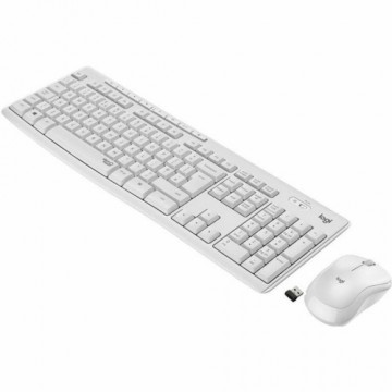 Клавиатура и беспроводная мышь Logitech MK295 Белый AZERTY