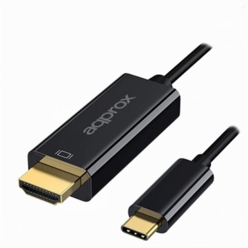 Кабель USB C — HDMI approx! APPC52 Чёрный Ultra HD 4K