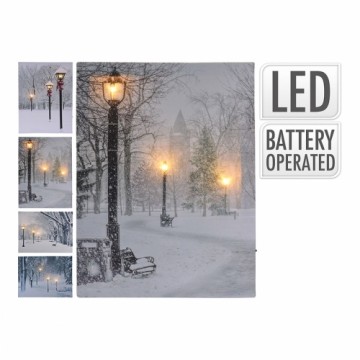 Painting LED Light Snowfall Street lamp 30 x 40 cm