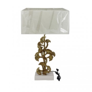 Desk lamp DKD Home Decor Golden Polyester White Resin (38 x 20 x 59,5 cm)