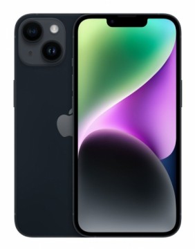 Apple  
         
       iPhone 14 Midnight, 6.1 ", Super Retina XDR, 2532 x 1170 pixels, , A15 Bionic, Internal RAM 4 GB, 256 GB, Dual SIM, Nano-SIM, 5G, Main camera 12+12 MP, Secondary camera 12 MP, iOS, 16, 3279 mAh