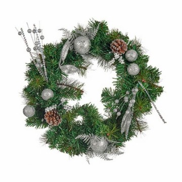 Krist+ Рождественский венок Ананасы Серебристый Коричневый Зеленый (45 x 13 x 45 cm)
