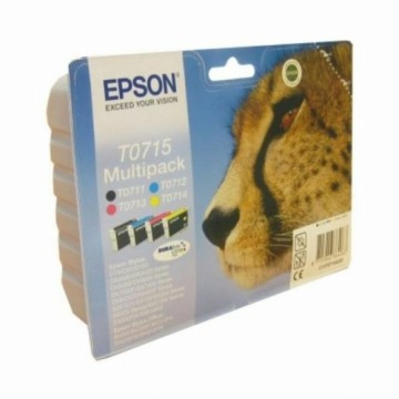 Oriģinālais Tintes Kārtridžs Epson Multipack T0715 4 colores Melns Dzeltens Ciānkrāsa Fuksīns Daudzkrāsains