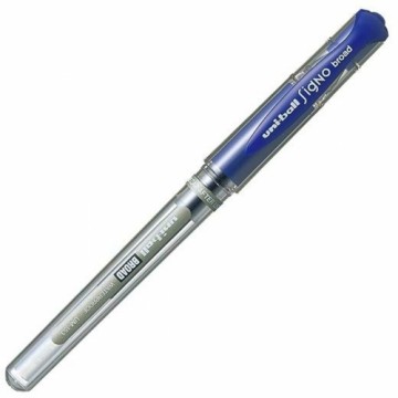 Liquid ink ballpoint pen Uni-Ball Signo Broad UM-153 W Синий 12 штук