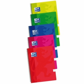 Notebook Oxford Multicolour Din A4 5 Pieces 80 Sheets