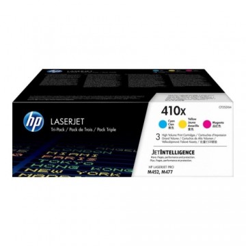 Тонер HP Paquete de 3 cartuchos de tóner cian/magenta/amarillo Originales HP LaserJet 410X de alta capacidad Трехцветный