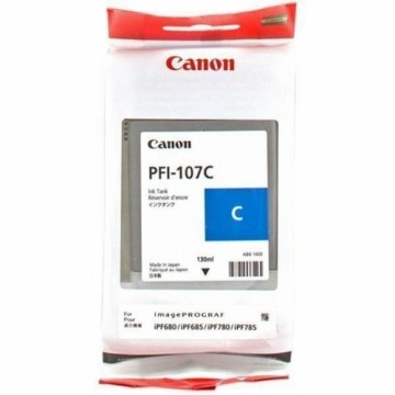 Картридж с оригинальными чернилами Canon PFI-107C Циановый