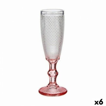 Vivalto Бокал для шампанского Розовый Прозрачный Cтекло 6 штук (180 ml)