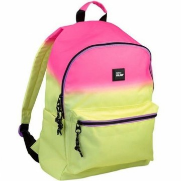 School Bag Milan Yellow Pink 41 x 30 x 18 cm