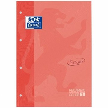 Replacement Oxford TOUCH  Sheets 80 Sheets 5 Units A4 Coral 5 Pieces