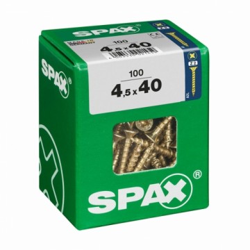 Skrūvju kaste SPAX Koka skrūve Plakana galva (4,5 x 40 mm)