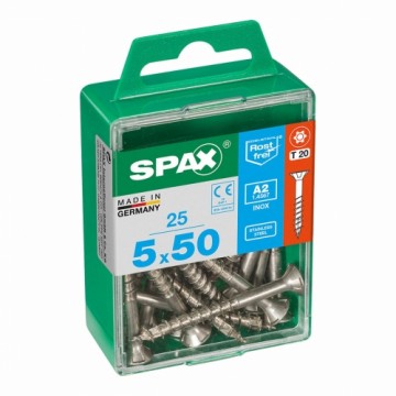 Skrūvju kaste SPAX 4197000500502 Koka skrūve Plakana galva (5 x 50 mm) (5,0 x 50 mm)