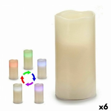 Gift Decor Svece LED Krēmkrāsa Plastmasa Vasks (7,5 x 14,8 x 7,5 cm) (6 gb.)