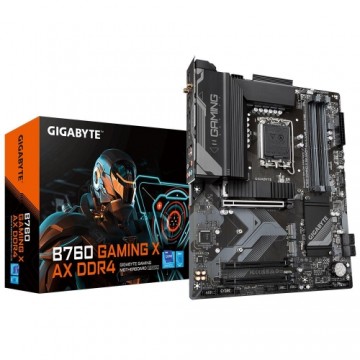 Mainboard|GIGABYTE|Intel B760 Express|LGA1700|ATX|Memory DDR4|Memory slots 4|2xPCI-Express 3.0 16x|1xPCI-Express 4.0 16x|3xM.2|1xHDMI|1xDisplayPort|5xUSB 2.0|3xUSB 3.0|1xRJ45|6xAudio port|B760GAMINGXAXDDR4