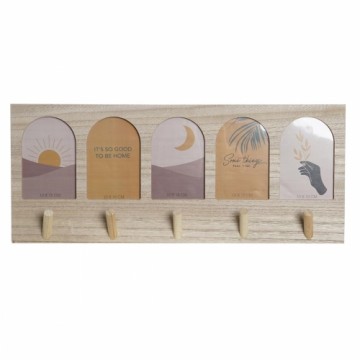 Coat rack DKD Home Decor 56 x 5 x 23,5 cm Natural Multicolour MDF Wood Boho