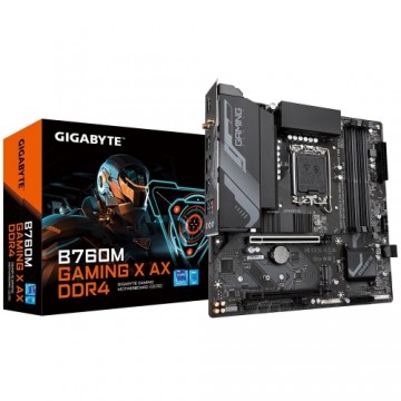 Mainboard|GIGABYTE|Intel B760 Express|LGA1700|Micro-ATX|Memory DDR4|Memory slots 4|1xPCI-Express 3.0 16x|1xPCI-Express 4.0 16x|2xM.2|1xHDMI|1xDisplayPort|5xUSB 2.0|3xUSB 3.0|1xRJ45|3xAudio port|B760MGXAXDDR4