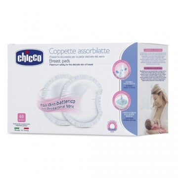 CHICCO Антибактериальные подушечки для кормящих мам, 60шт