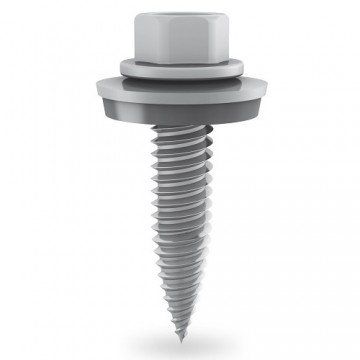 Self-tapping screw 6x25mm, stainless steel with EPDM, for PV panels mounting, 100pcs