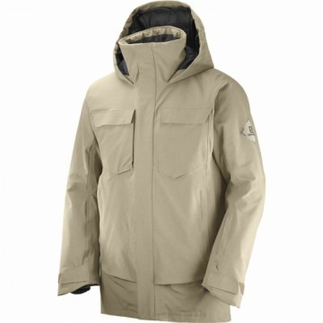 Ski Jacket Salomon Stance Cargo Beige Men