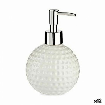 Soap Dispenser Golf Ceramic Metal White 12 Units (300 ml)