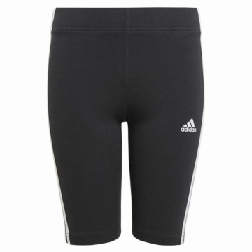 Sports Leggings for Children Adidas Essentials 3 Stripes Black