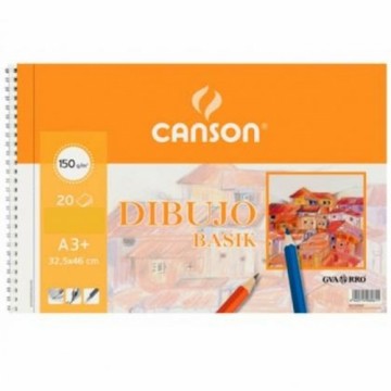 Drawing pad Canson Basik Плоский микроперфорированная 150 g 20 Листья 10 штук Спираль (32,5 x 46 cm)