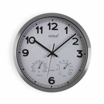 Настенное часы Versa Белый Алюминий (4 x 30 x 30 cm)