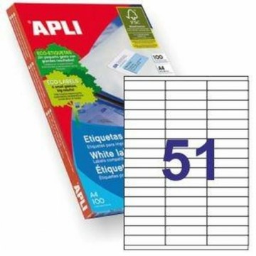 Adhesive labels Apli 581294 70 x 16,9 mm 100 Sheets White