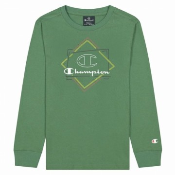 Children’s Long Sleeve T-shirt Champion Athletic Crewneck  Green