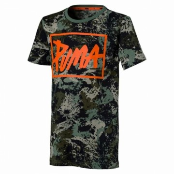 Детский Футболка с коротким рукавом Puma  Style Graphic  Зеленый