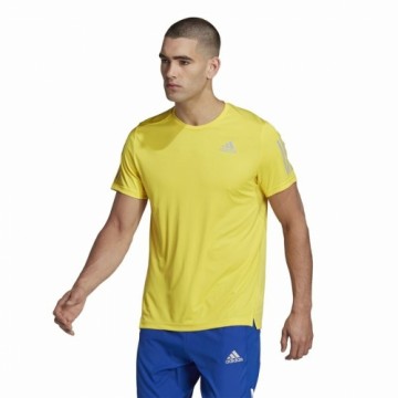Men’s Short Sleeve T-Shirt Adidas  Graphic Tee Shocking Yellow
