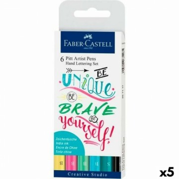 Набор маркеров Faber-Castell Pitt Artist футляр каллиграфия Пирог 5 штук
