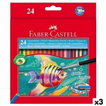 Акварельные цветные карандаши Faber-Castell Разноцветный (3 штук)