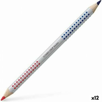Colouring pencils Faber-Castell Jumbo Blue Red (12 Units)