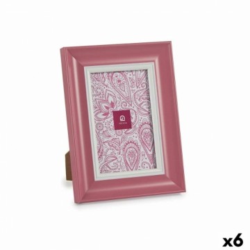 Gift Decor Фото рамка Стеклянный Розовый Пластик (6 штук) (2 x 21 x 16 cm)