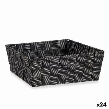 Kipit корзина переплетенный Чёрный Ткань 2,4 L (20 x 8 x 24 cm) (24 штук)
