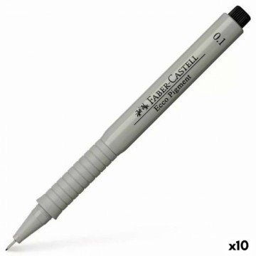 Фетр Faber-Castell Ecco Pigment 0,1 mm Чёрный 10 штук