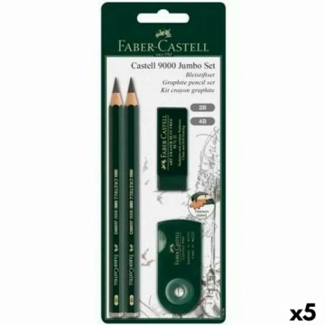 Набор карандашей Faber-Castell Чёрный 5 штук