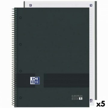 Notebook Oxford European Book Write&Erase Black A4 (5 Units)