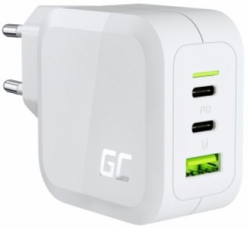 Lādētājs Green Cell PowerGaN 65W USB-C PD Charger for laptops, MacBook, Tablets, and Smartphones