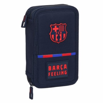 Skolas Penālis ar Piederumiem F.C. Barcelona Tumši Zils (12.5 x 19.5 x 4 cm) (28 pcs)