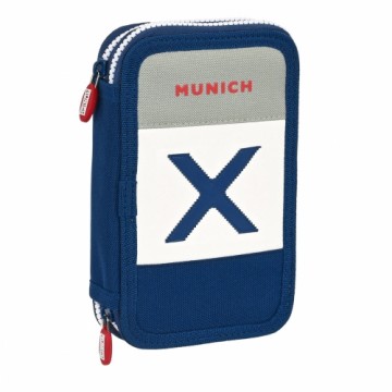 School Case with Accessories Munich College Grey 12.5 x 19.5 x 4 cm (28 Pieces)