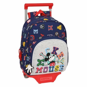 Skolas mugursoma ar riteņiem Mickey Mouse Clubhouse Only one Tumši Zils (28 x 34 x 10 cm)