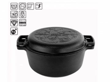 4 l čuguna katls Lid-Pan