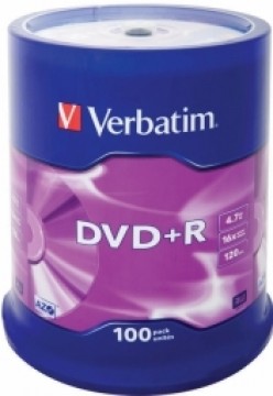 Matricas DVD+R AZO Verbatim 4.7GB 16x 100 Pack, Spindle